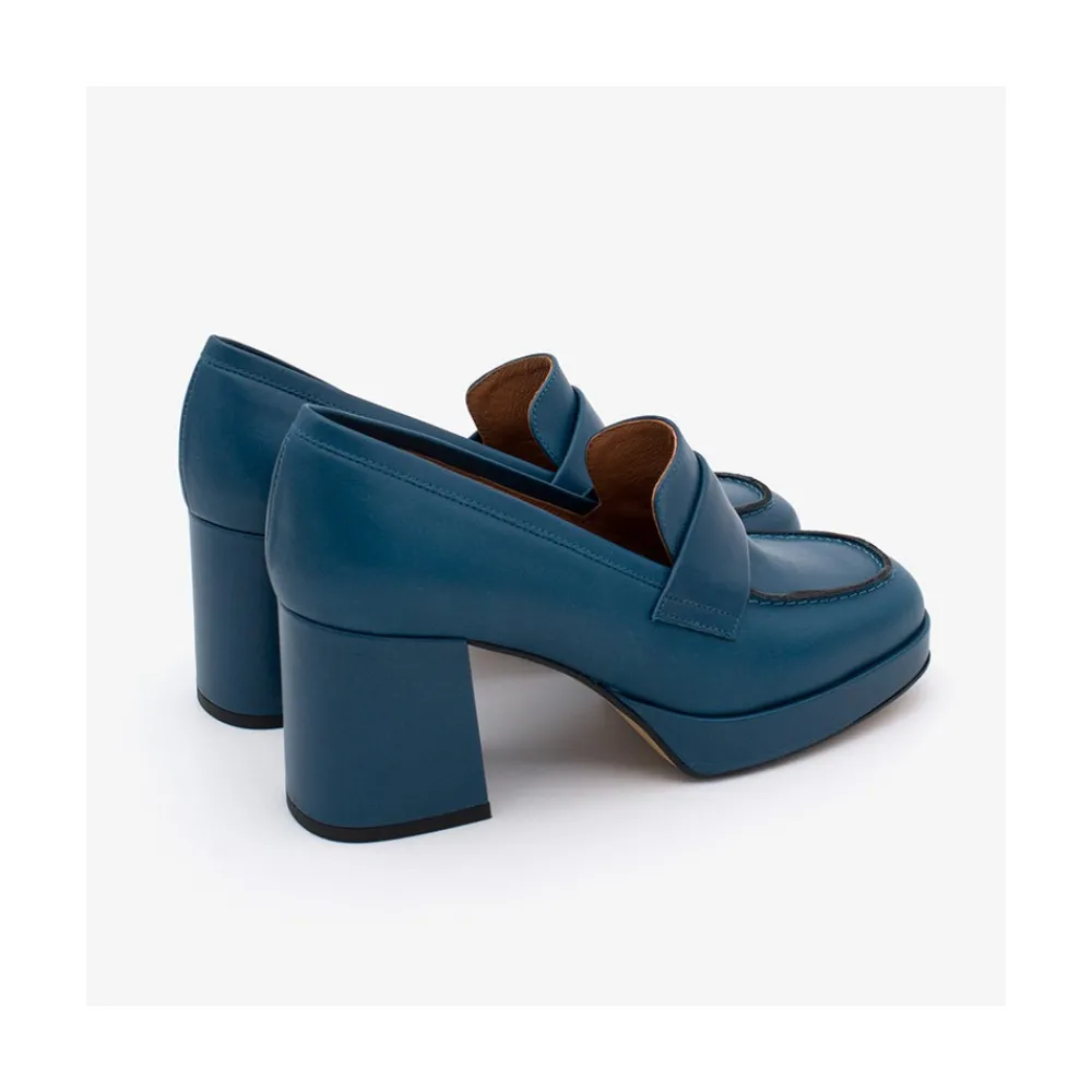 ANGEL ALARCON Gadea - Women S Leather Mocassin With Heel & Platform<Vrouwen Moccasins