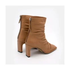 ANGEL ALARCON Janet - Wrinkled Leather Heeled Ankle Boots<Vrouwen Heeled Shoes