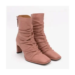 ANGEL ALARCON Janet - Wrinkled Leather Heeled Ankle Boots<Vrouwen Heeled Shoes