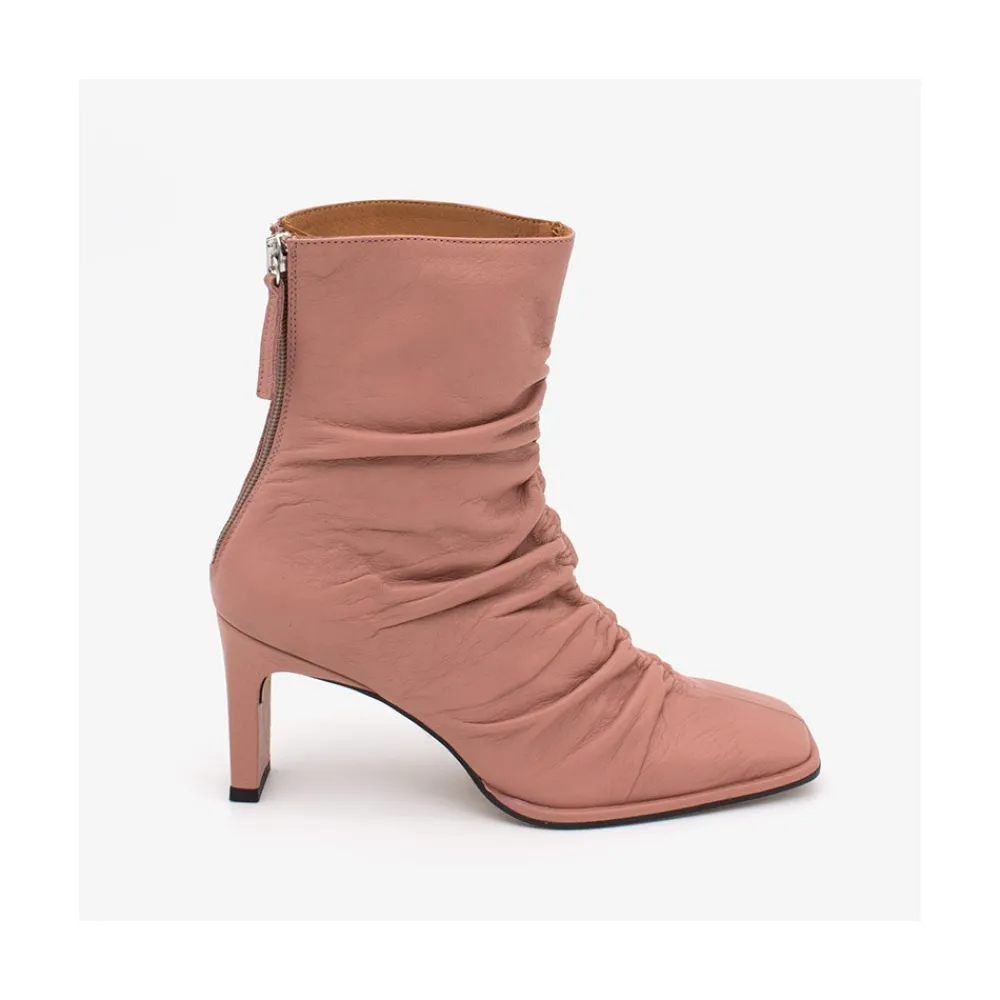 ANGEL ALARCON Janet - Wrinkled Leather Heeled Ankle Boots<Vrouwen Heeled Shoes