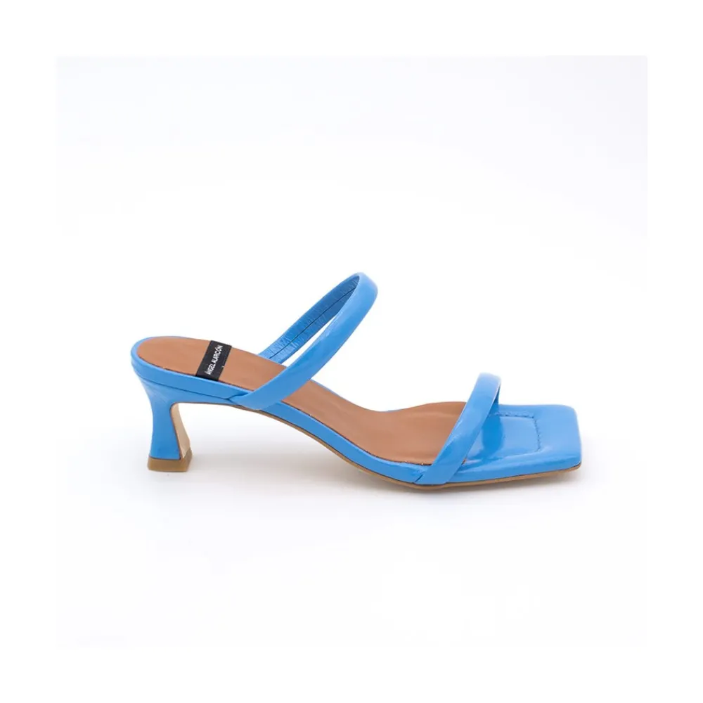 ANGEL ALARCON Jeanette - Shiny Texturized Padded Leather Sandal<Vrouwen Last Units