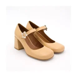 ANGEL ALARCON Jett Flower - Shiny Leather Mary Jane Shoes With Flower Buckle<Vrouwen Mary Jane