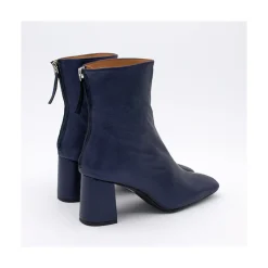 ANGEL ALARCON Lauryn - Leather Ankle Boots With A Metallic Ornament<Vrouwen Metallized Shoes