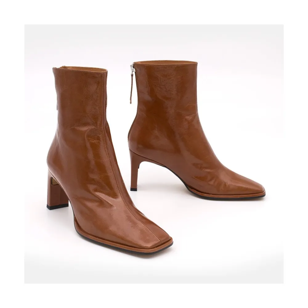 ANGEL ALARCON Lauryn - Leather Ankle Boots With A Metallic Ornament<Vrouwen Last Units