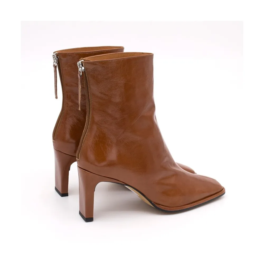 ANGEL ALARCON Lauryn - Leather Ankle Boots With A Metallic Ornament<Vrouwen Last Units