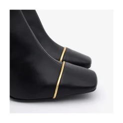 ANGEL ALARCON Lesley - Heeled Leather Booties With Square Toe & Zipper<Vrouwen Heeled Shoes