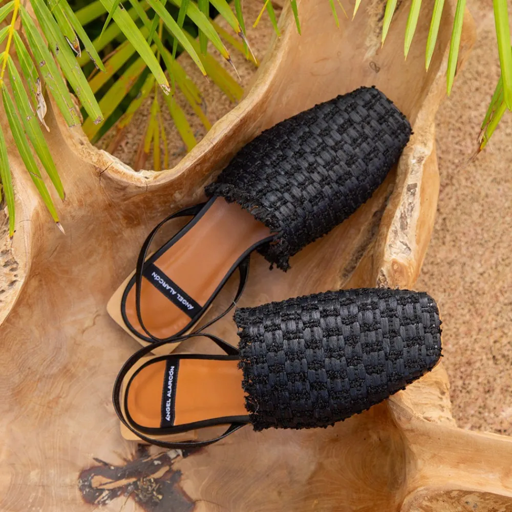 ANGEL ALARCON Liza - Raffia Slingback Flats<Vrouwen Last Units
