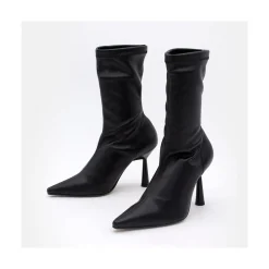 ANGEL ALARCON Lori - Stretch Ankle Boot With High Heel And Pointed Toe<Vrouwen Heeled Shoes