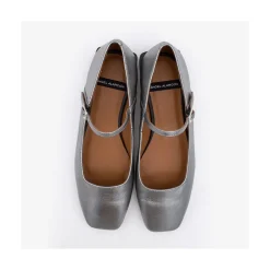 ANGEL ALARCON Lynn - Shiny Leather Mary Jane Shoes With Square Toe<Vrouwen Metallized Shoes