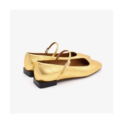 ANGEL ALARCON Lynn - Shiny Leather Mary Jane Shoes With Square Toe<Vrouwen Metallized Shoes