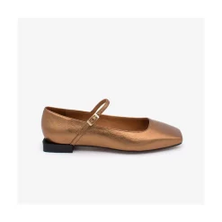 ANGEL ALARCON Lynn - Shiny Leather Mary Jane Shoes With Square Toe<Vrouwen Metallized Shoes