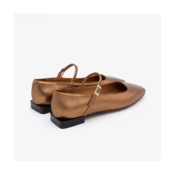 ANGEL ALARCON Lynn - Shiny Leather Mary Jane Shoes With Square Toe<Vrouwen Metallized Shoes