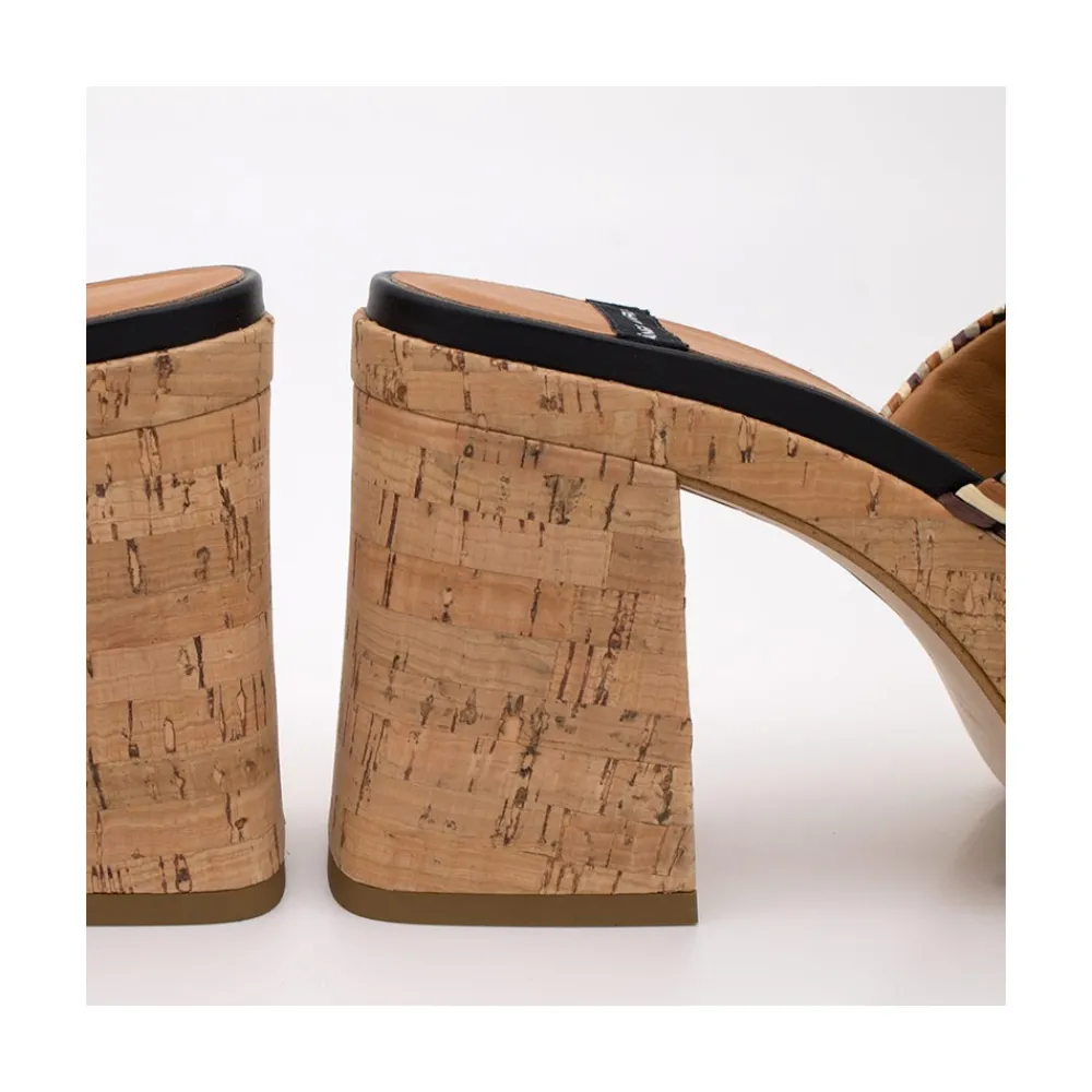 ANGEL ALARCON Mahalia - High Cork Platforms Foamed Mules<Vrouwen Last Units