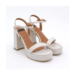 ANGEL ALARCON Mandy - Leather Foamed Sandals With Platform & High Heels<Vrouwen Sandals