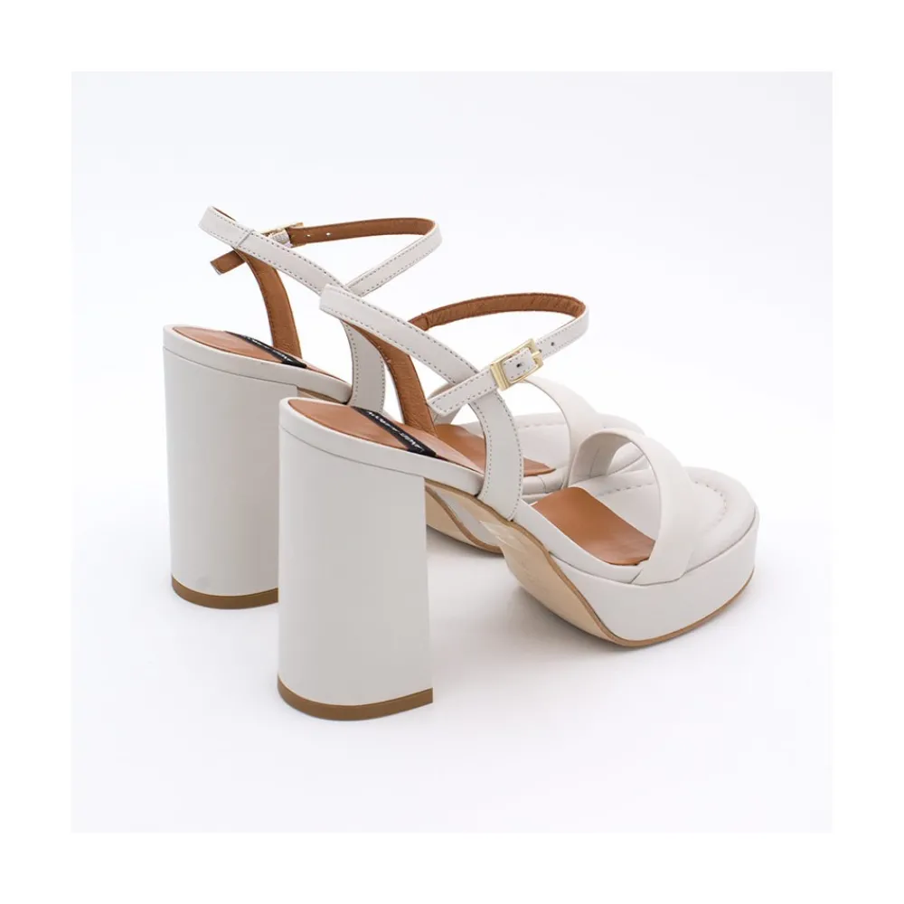 ANGEL ALARCON Mandy - Leather Foamed Sandals With Platform & High Heels<Vrouwen Sandals