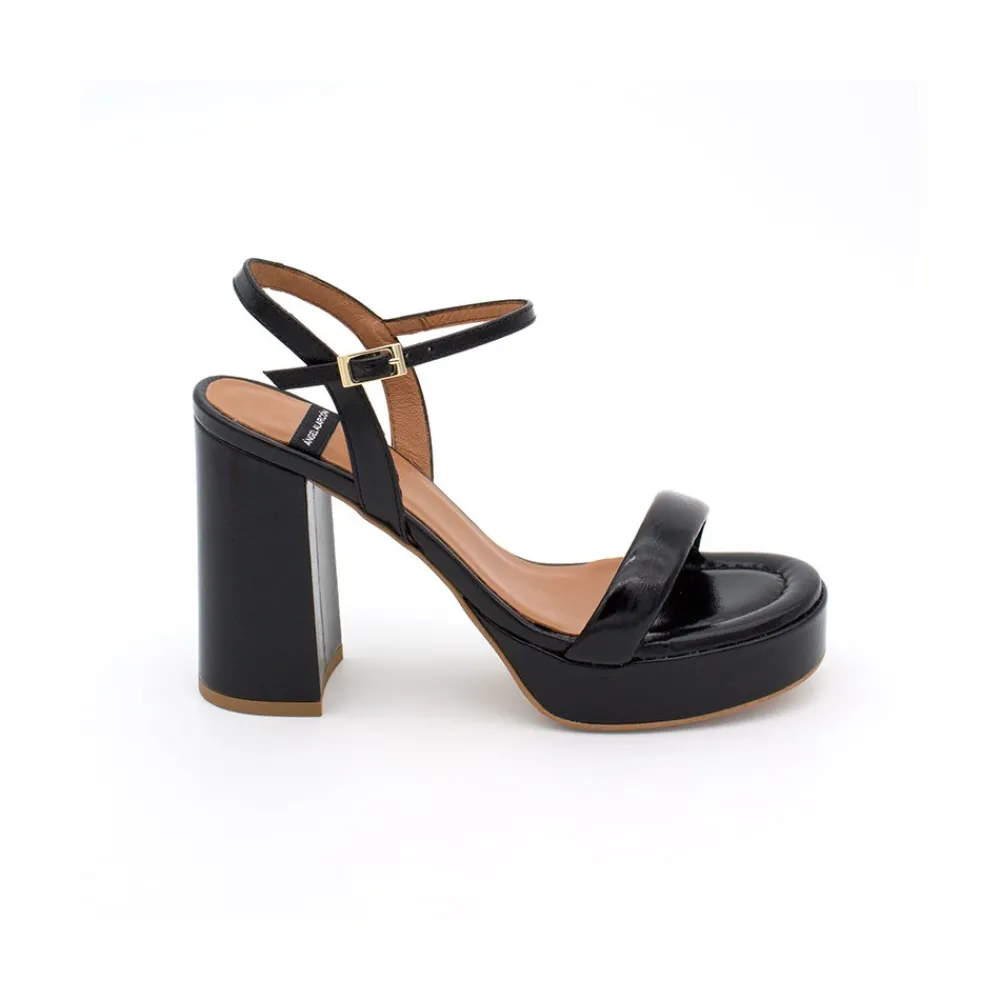 ANGEL ALARCON Mandy - Leather Foamed Sandals With Platform & High Heels<Vrouwen Sandals