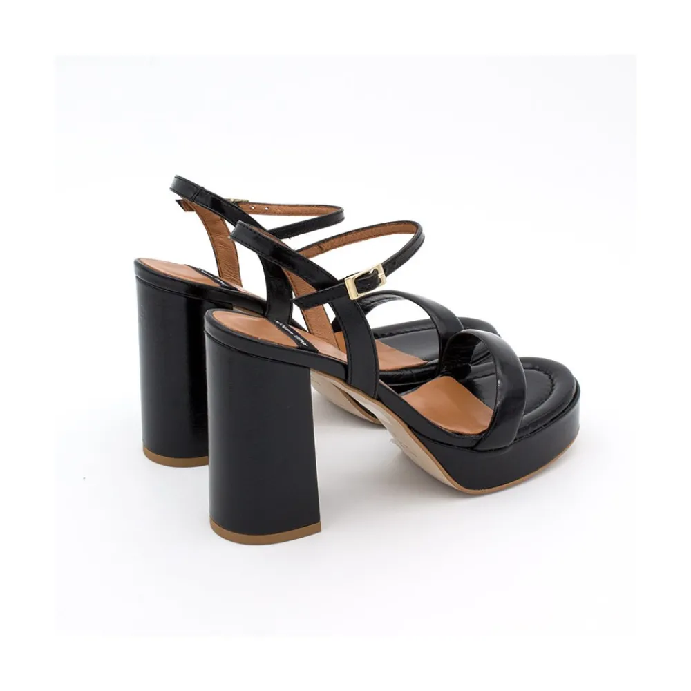 ANGEL ALARCON Mandy - Leather Foamed Sandals With Platform & High Heels<Vrouwen Sandals