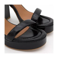 ANGEL ALARCON Mandy - Leather Foamed Sandals With Platform & High Heels<Vrouwen Sandals
