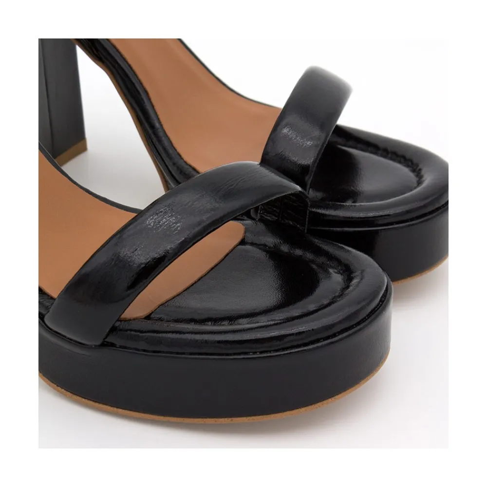 ANGEL ALARCON Mandy - Leather Foamed Sandals With Platform & High Heels<Vrouwen Sandals
