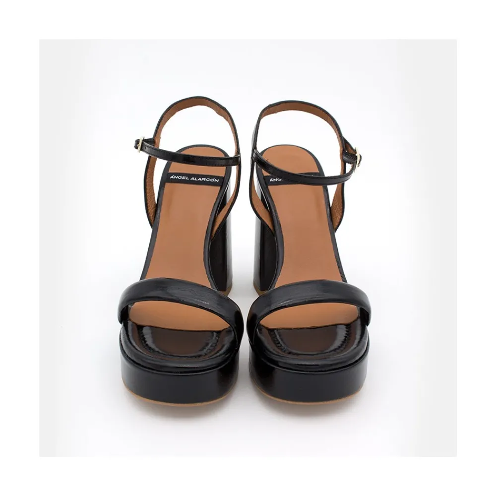 ANGEL ALARCON Mandy - Leather Foamed Sandals With Platform & High Heels<Vrouwen Sandals