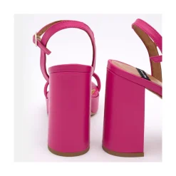 ANGEL ALARCON Mandy - Leather Foamed Sandals With Platform & High Heels<Vrouwen Sandals