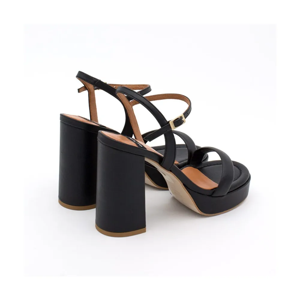 ANGEL ALARCON Mandy - Leather Foamed Sandals With Platform & High Heels<Vrouwen Sandals
