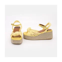 ANGEL ALARCON Martha - Foamed Wedge Leather Sandals<Vrouwen Sandals