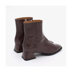 ANGEL ALARCON Masha - Comfortable Shiny Leather Woman Booties With Low Heel<Vrouwen Boots And Booties