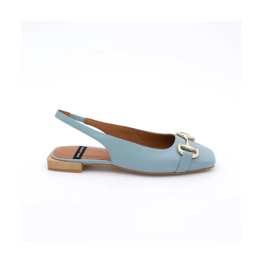 ANGEL ALARCON Michelle - Slingback Flat Shoe With Metallic Ornament<Vrouwen Ballerinas