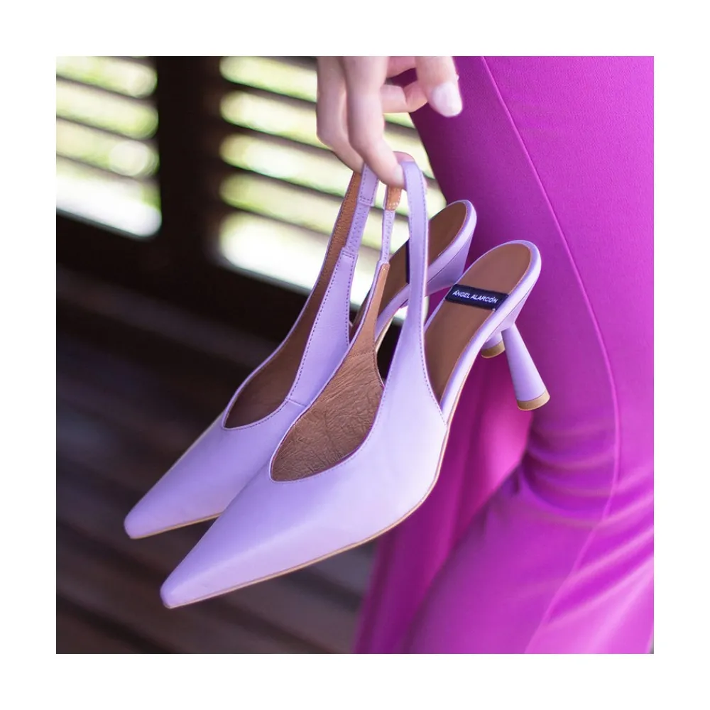 ANGEL ALARCON Monicamin - Leather High Heel Slingback Stilleto<Vrouwen Heeled Shoes