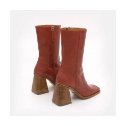 ANGEL ALARCON Motagua - Leather Women S Boots With Block Heel<Vrouwen Last Units
