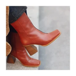 ANGEL ALARCON Motagua - Leather Women S Boots With Block Heel<Vrouwen Last Units