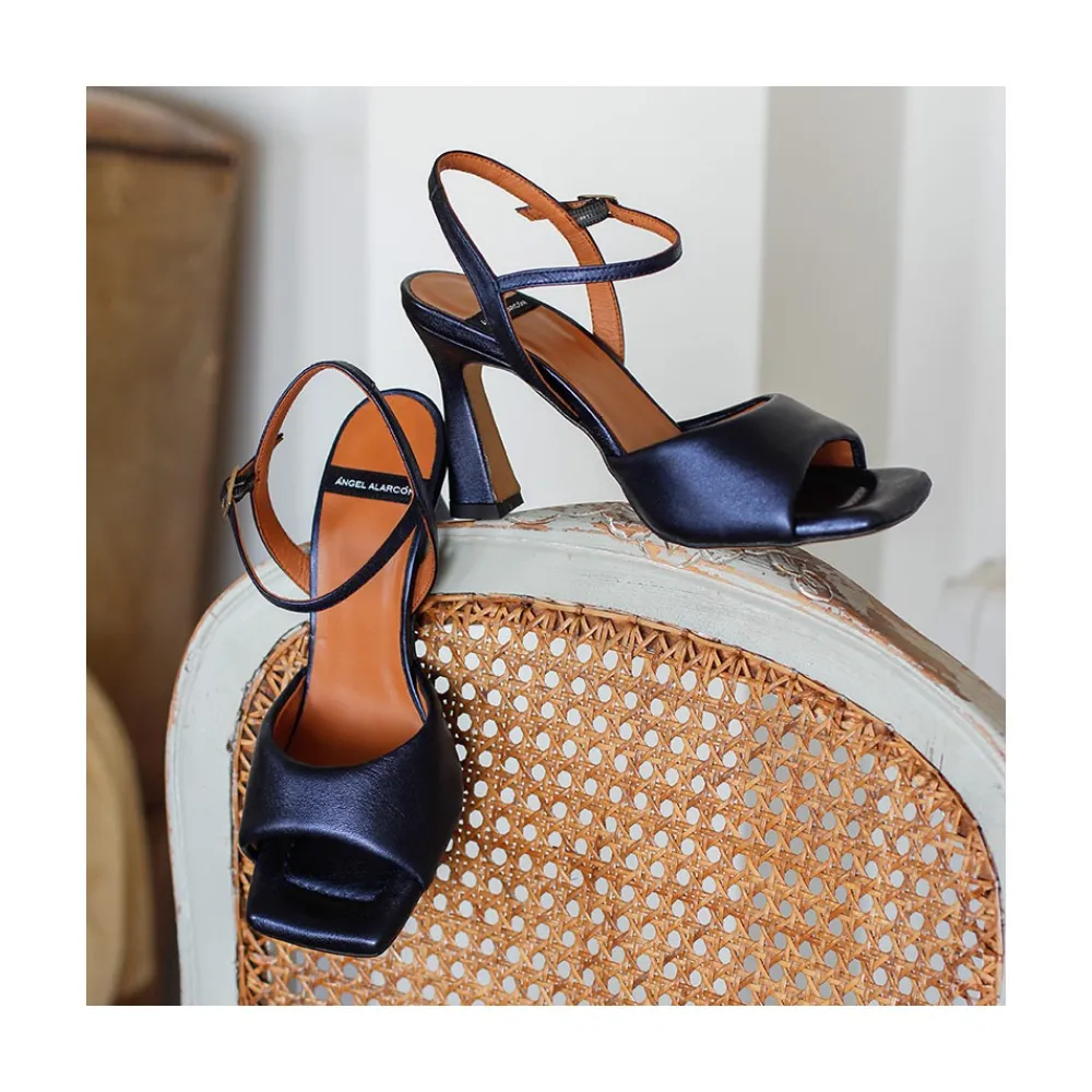 ANGEL ALARCON Nicole - Heeled Women S Sandals<Vrouwen Metallized Shoes