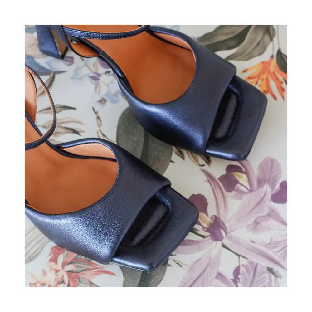 ANGEL ALARCON Nicole - Heeled Women S Sandals<Vrouwen Metallized Shoes