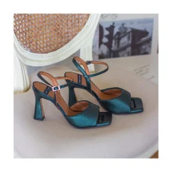 ANGEL ALARCON Nicole - Heeled Women S Sandals<Vrouwen Metallized Shoes