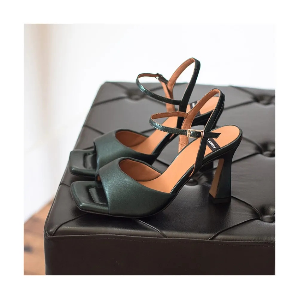 ANGEL ALARCON Nicole - Heeled Women S Sandals<Vrouwen Metallized Shoes