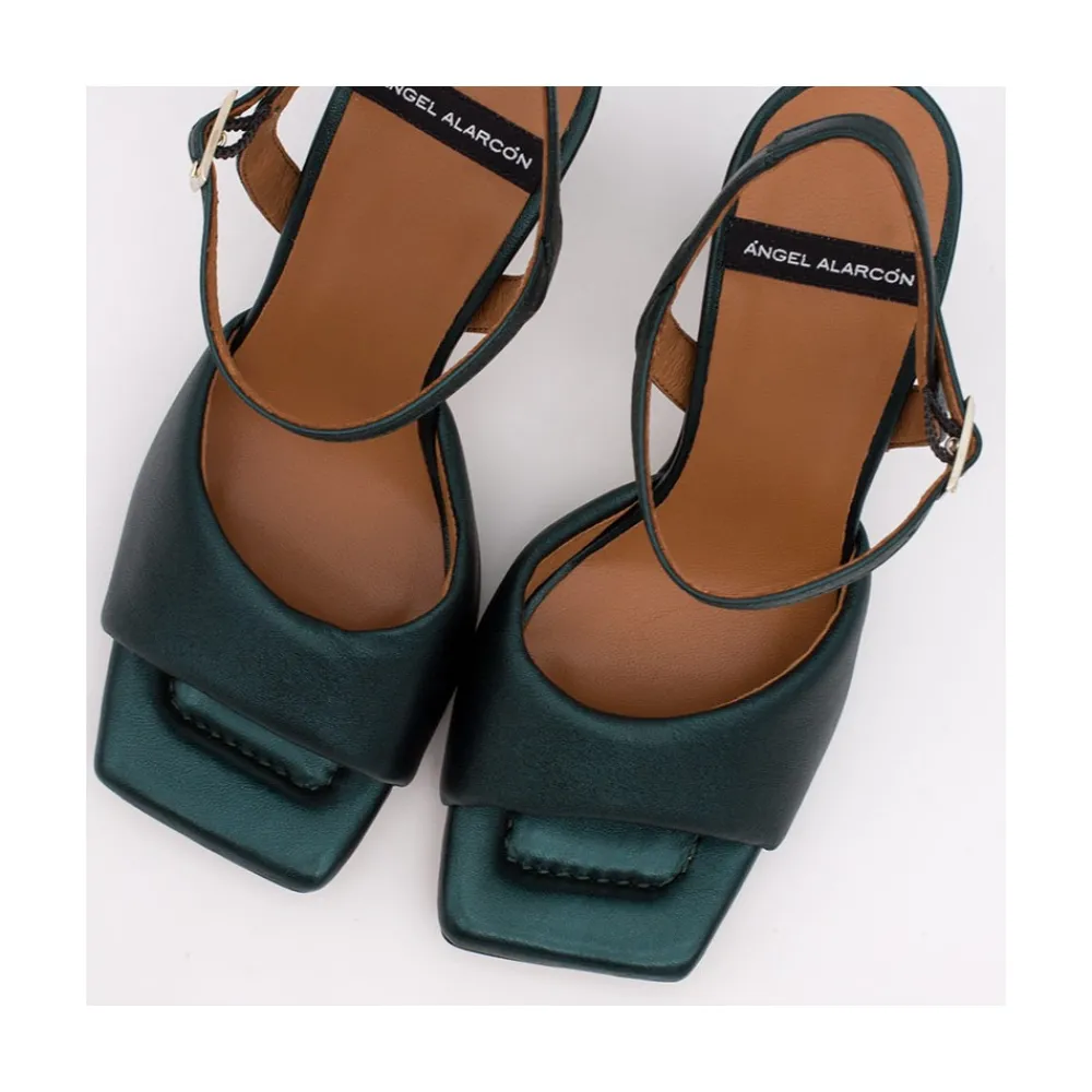 ANGEL ALARCON Nicole - Heeled Women S Sandals<Vrouwen Metallized Shoes