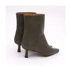 ANGEL ALARCON Nina - Leather Slow Heel Ankel Boots<Vrouwen Boots And Booties