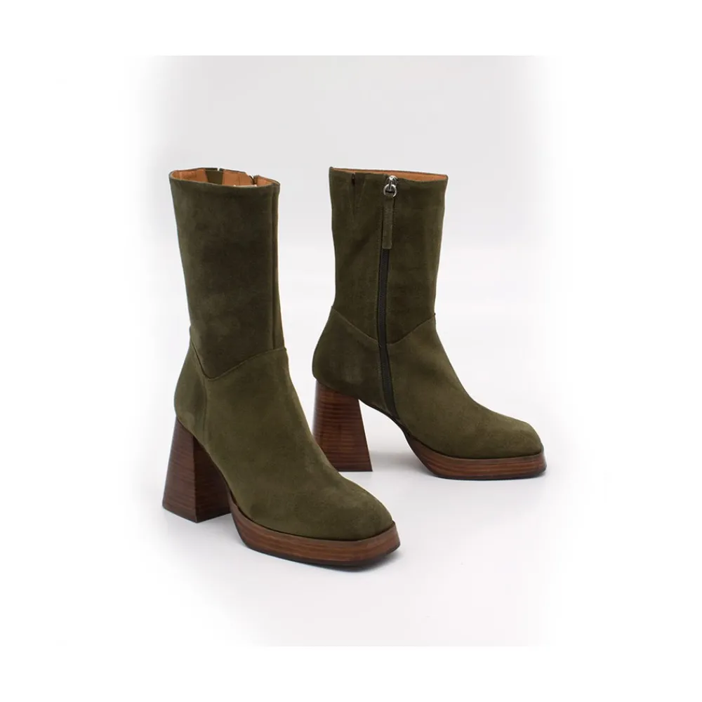 ANGEL ALARCON Olama - Comfortable Women S Chunky Heels And Platform Suede Boots<Vrouwen Last Units