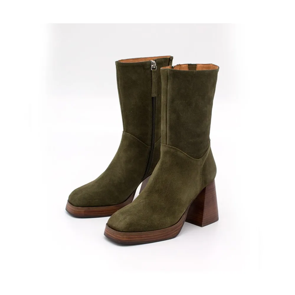 ANGEL ALARCON Olama - Comfortable Women S Chunky Heels And Platform Suede Boots<Vrouwen Last Units
