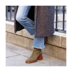ANGEL ALARCON Olama - Comfortable Women S Chunky Heels And Platform Suede Boots<Vrouwen Last Units