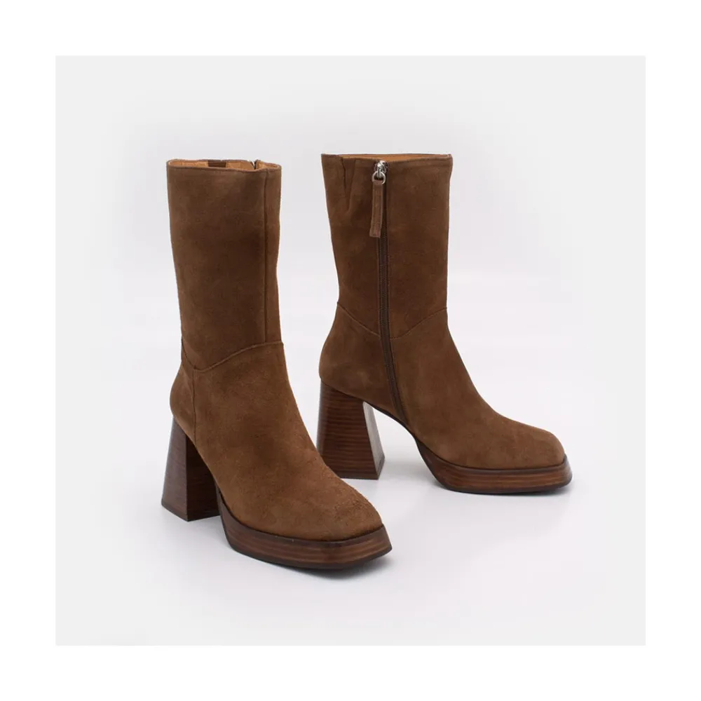 ANGEL ALARCON Olama - Comfortable Women S Chunky Heels And Platform Suede Boots<Vrouwen Last Units