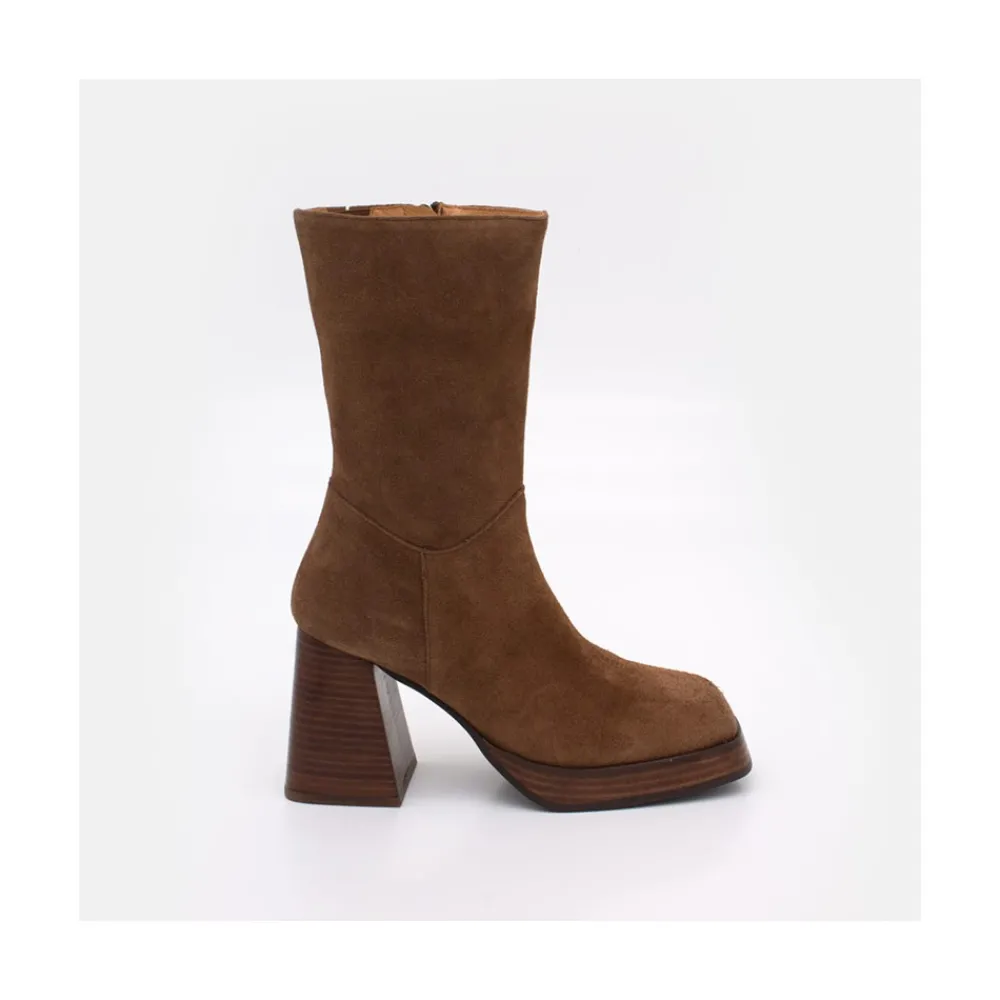 ANGEL ALARCON Olama - Comfortable Women S Chunky Heels And Platform Suede Boots<Vrouwen Last Units
