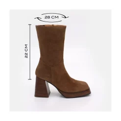 ANGEL ALARCON Olama - Comfortable Women S Chunky Heels And Platform Suede Boots<Vrouwen Last Units