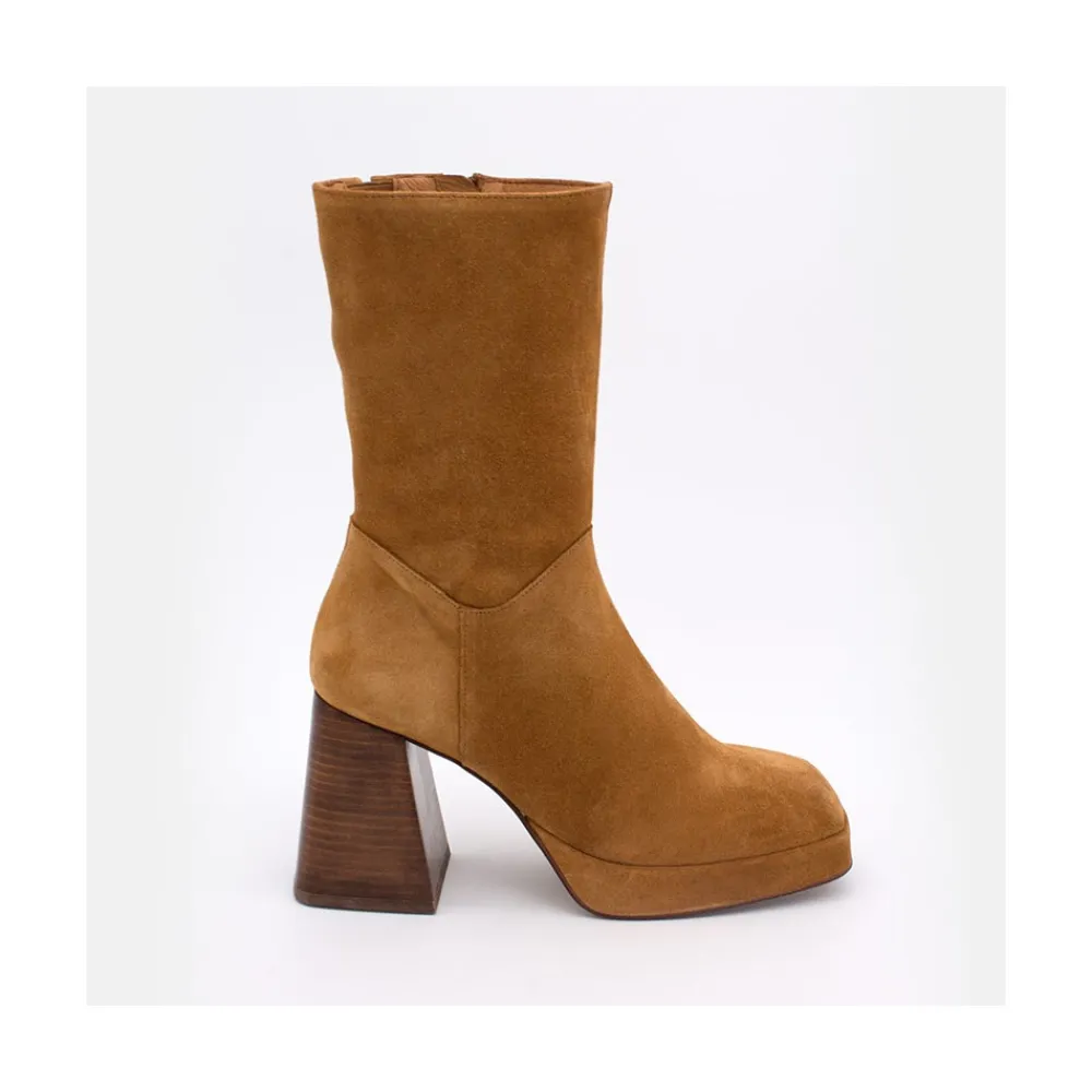ANGEL ALARCON Olama - Comfortable Women S Chunky Heels And Platform Suede Boots<Vrouwen Last Units