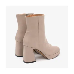 ANGEL ALARCON Olwen - Leather Booties With Block Heel And Platform<Vrouwen Heeled Shoes