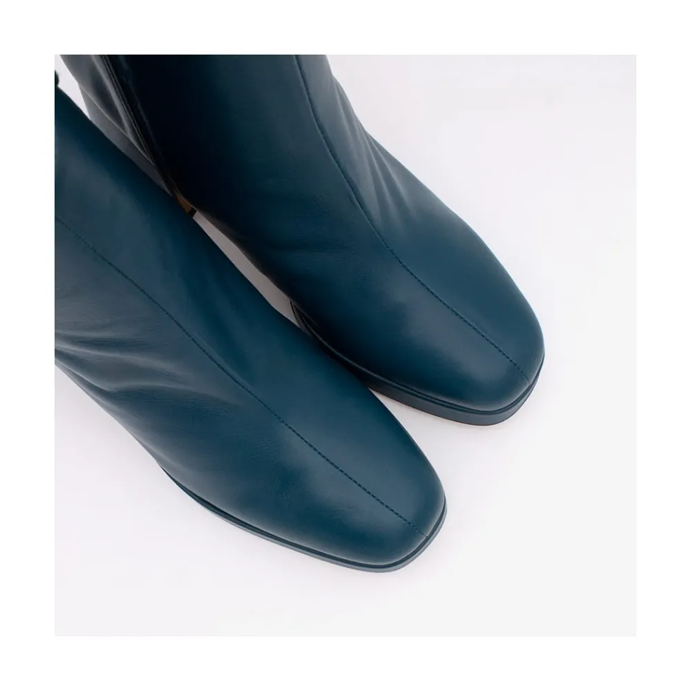 ANGEL ALARCON Olwen - Leather Booties With Block Heel And Platform<Vrouwen Heeled Shoes