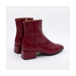 ANGEL ALARCON Oyate - Comfortable Shiny Leather Booties With Low Wide Heels<Vrouwen Last Units