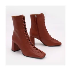ANGEL ALARCON Pacuare - Ankle Boots With Laces And Zipper, Wide Heels<Vrouwen Heeled Shoes