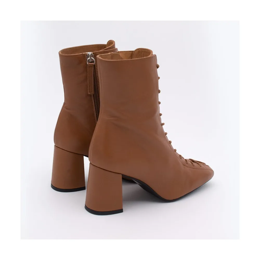 ANGEL ALARCON Pacuare - Ankle Boots With Laces And Zipper, Wide Heels<Vrouwen Heeled Shoes